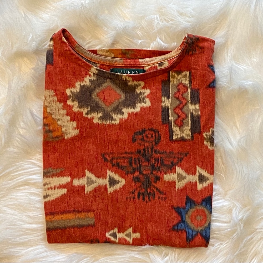 Aztec print Ralph Lauren T-shirt - Picture 2 of 6